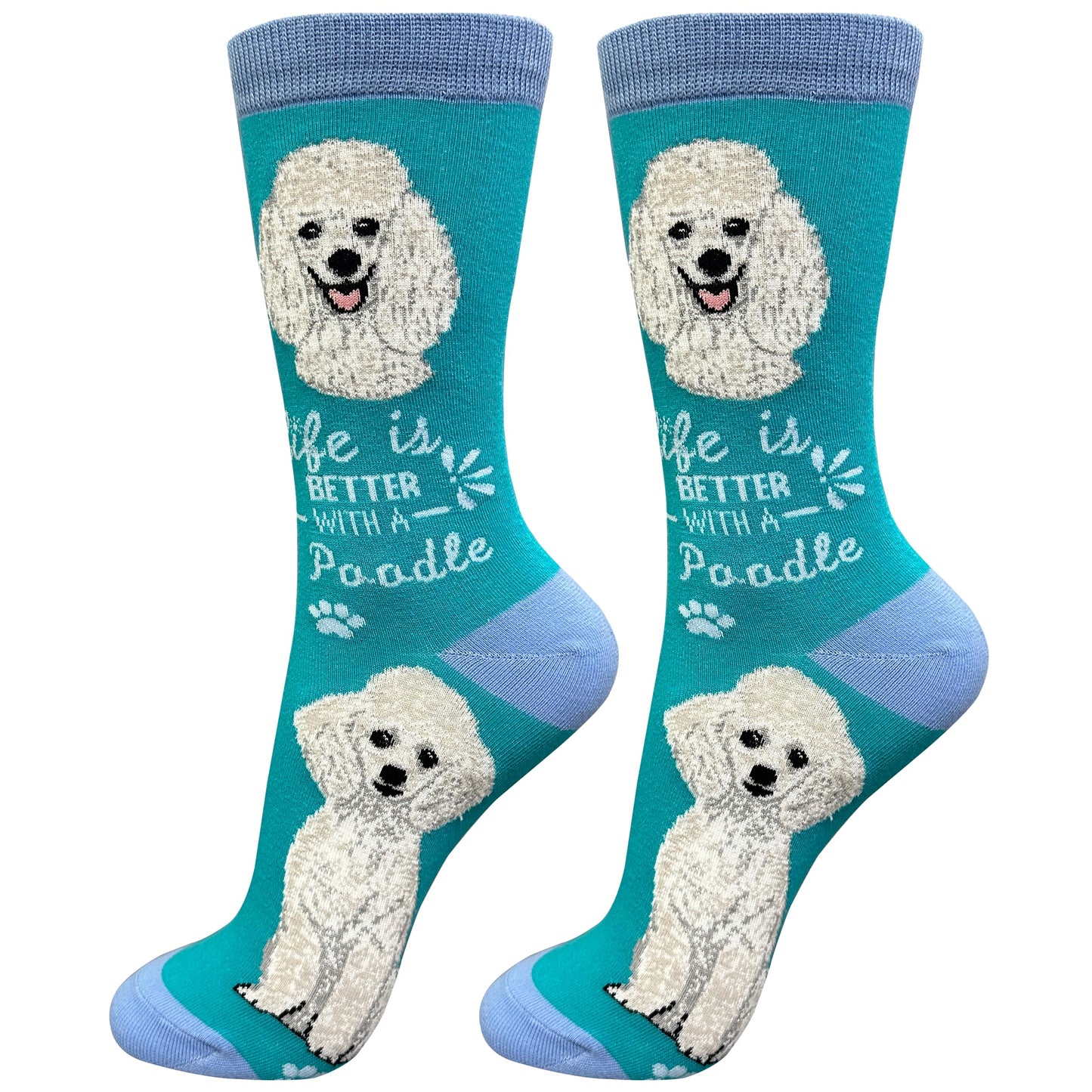 White Poodle Dog Lovers Socks -Unisex ,one size fits most, Premium quality