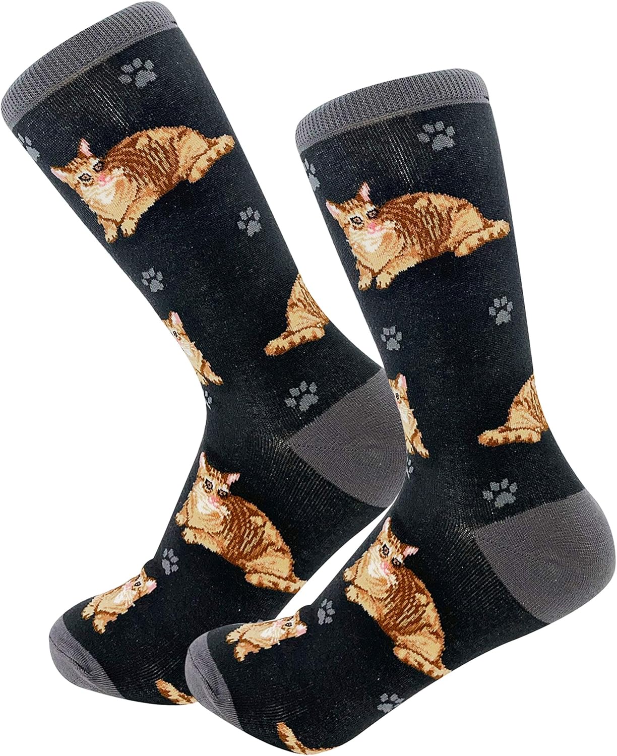 Tabby Orange Cat  Pet Lover Socks - All Season - One Size Fits Most - Unisex