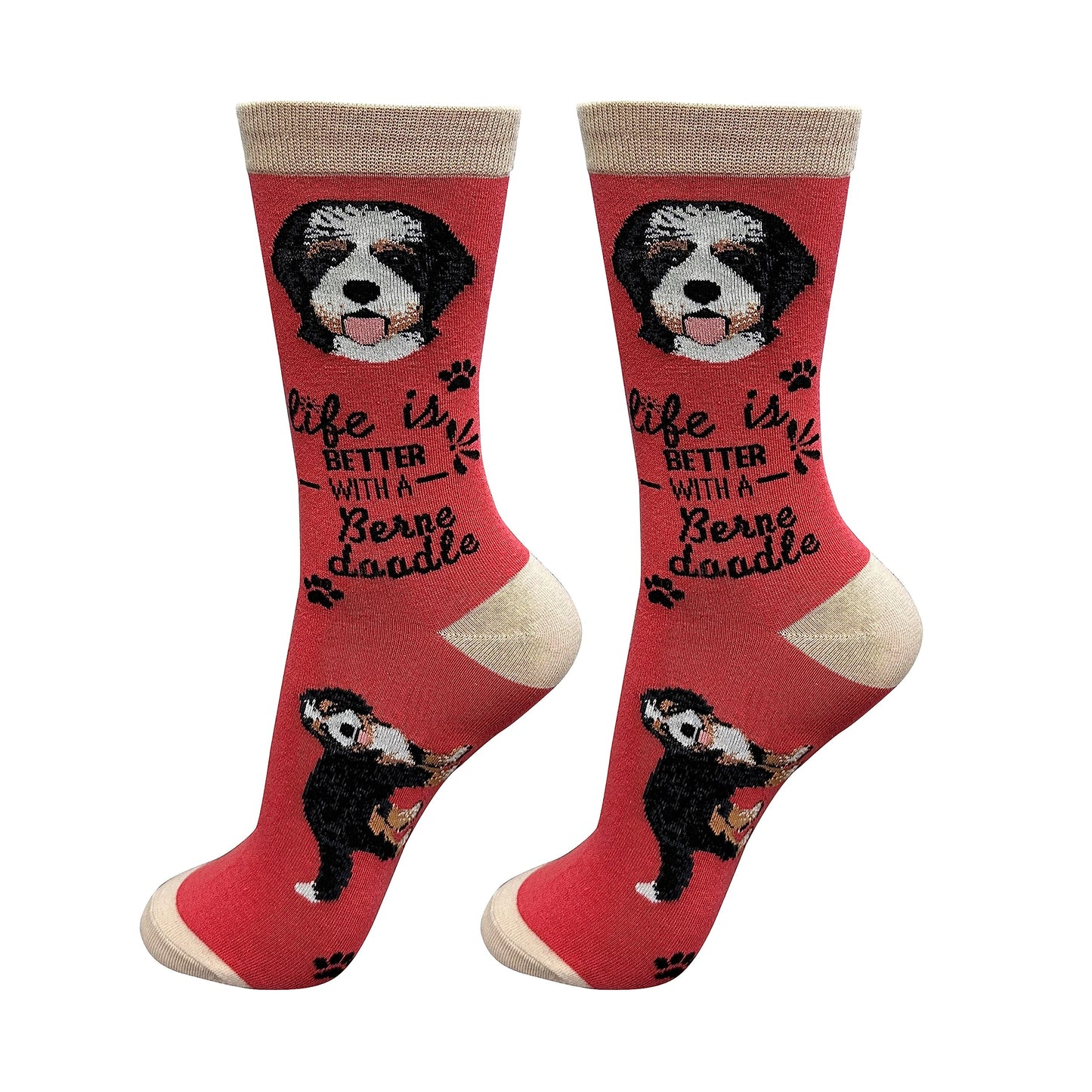 Berna doodle Dogs Lovers Socks - Cute Crew Socks - Unisex