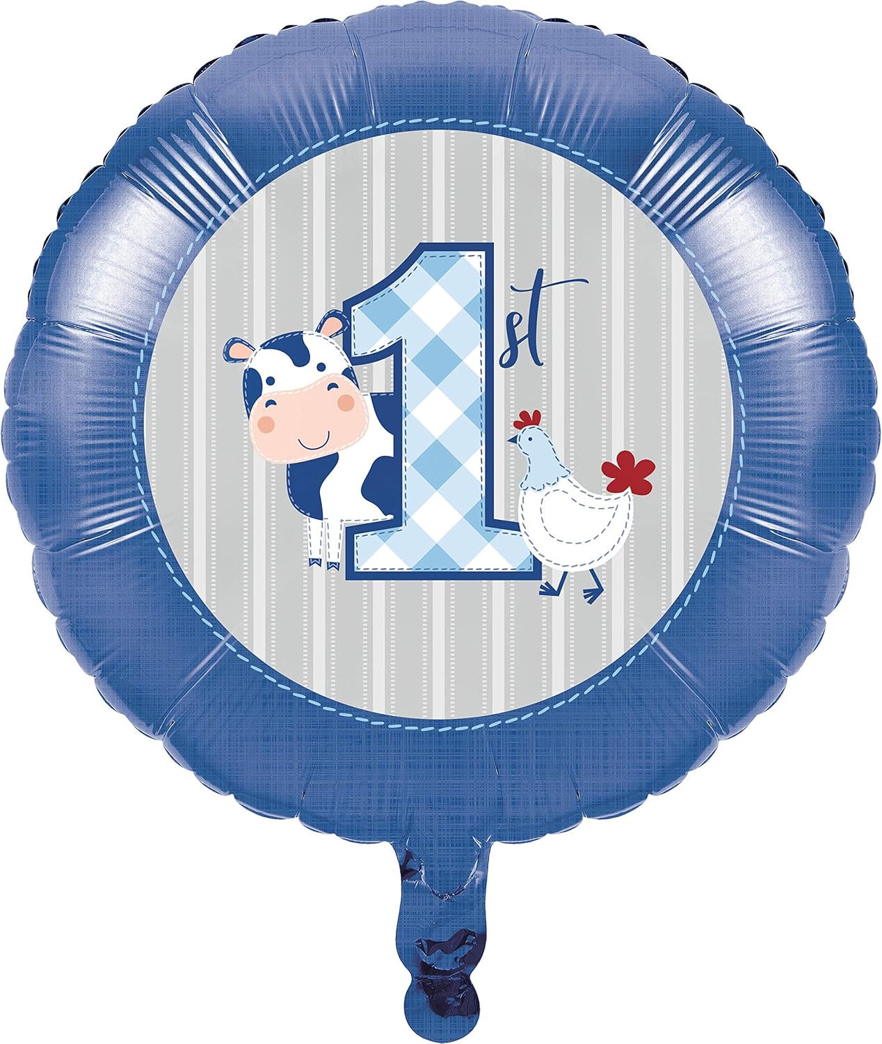 Farmhouse 1st Birthday Boy Mylar Balloon, 1 ct(Air-Helium)