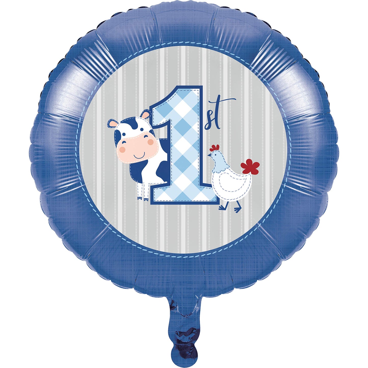 Farmhouse 1st Birthday Boy Mylar Balloon, 1 ct(Air-Helium)