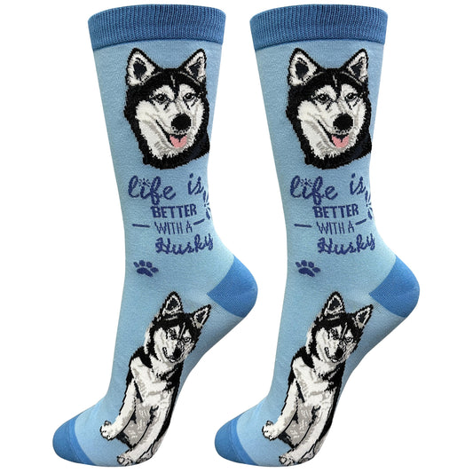 Siberian Husky Dog  Lover Socks - Unisex-one size fits most-Premium Quality