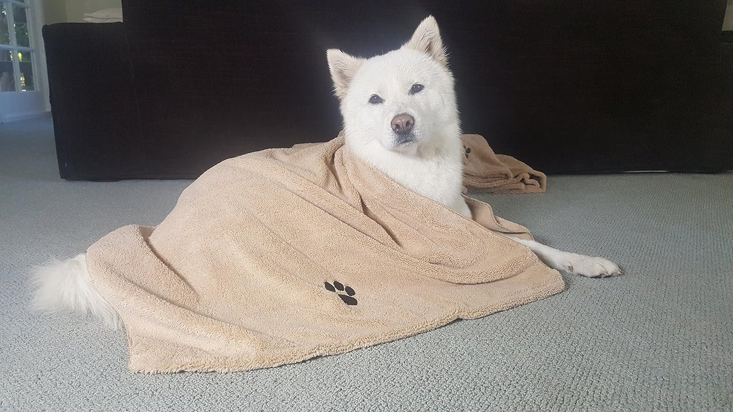 Ultra-Absorbent Pet Bath Towel for Small, Medium, Large Dogs and Cats, Machine Washable 44" x 28" Inch.