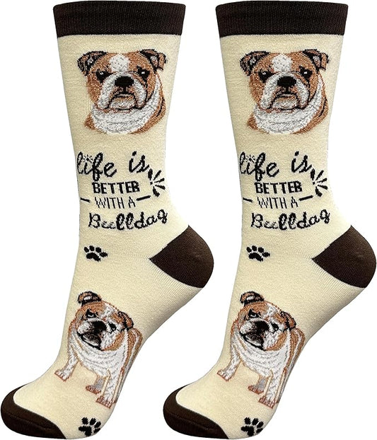 Bulldog dog lovers socks,One size fits most,Unisex, All season, Premium quality