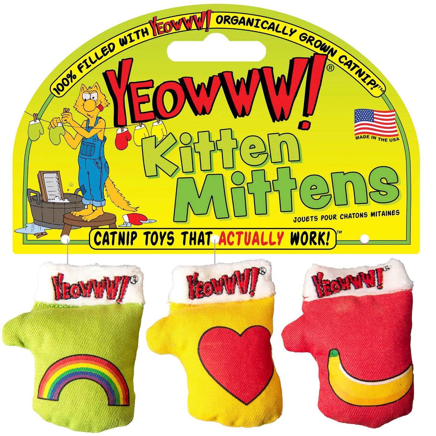 Yeowww! Catnip Kitten Mittens, 1 Count