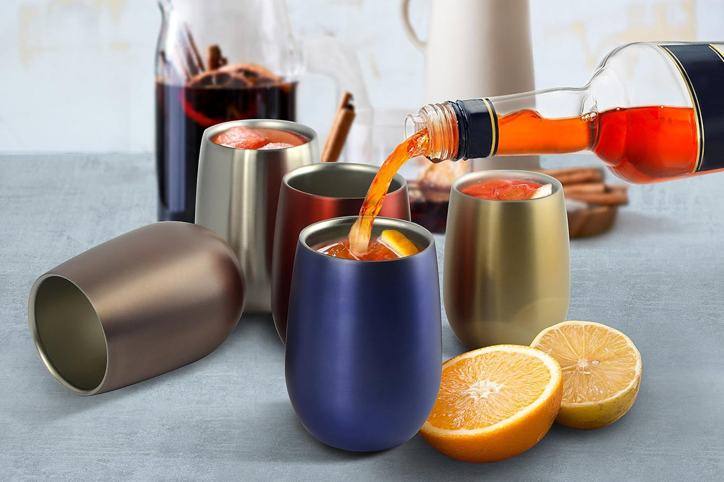 Imperial Wine Insulated Cup, Blue color