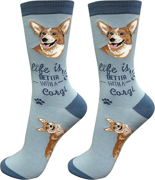 Welsh Corgi Dog Lovers Socks - All Season - One Size Fits Most - Unisex,Premium Quality