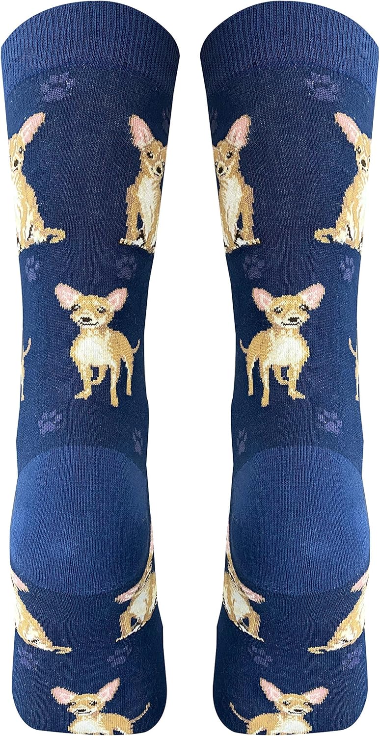 Chihuahua Tan Fawn Dog Lover Socks - All Season - One Size Fits Most – Unisex