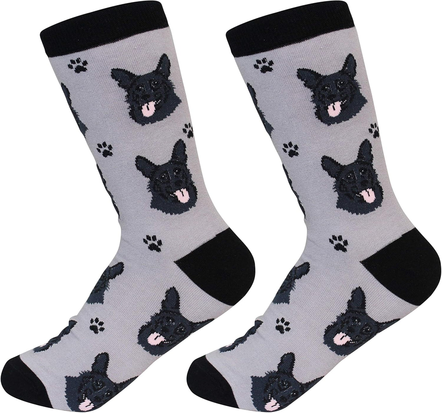 Black German Shepherd Pet lovers Socks - Fun Unisex One Size Fits most