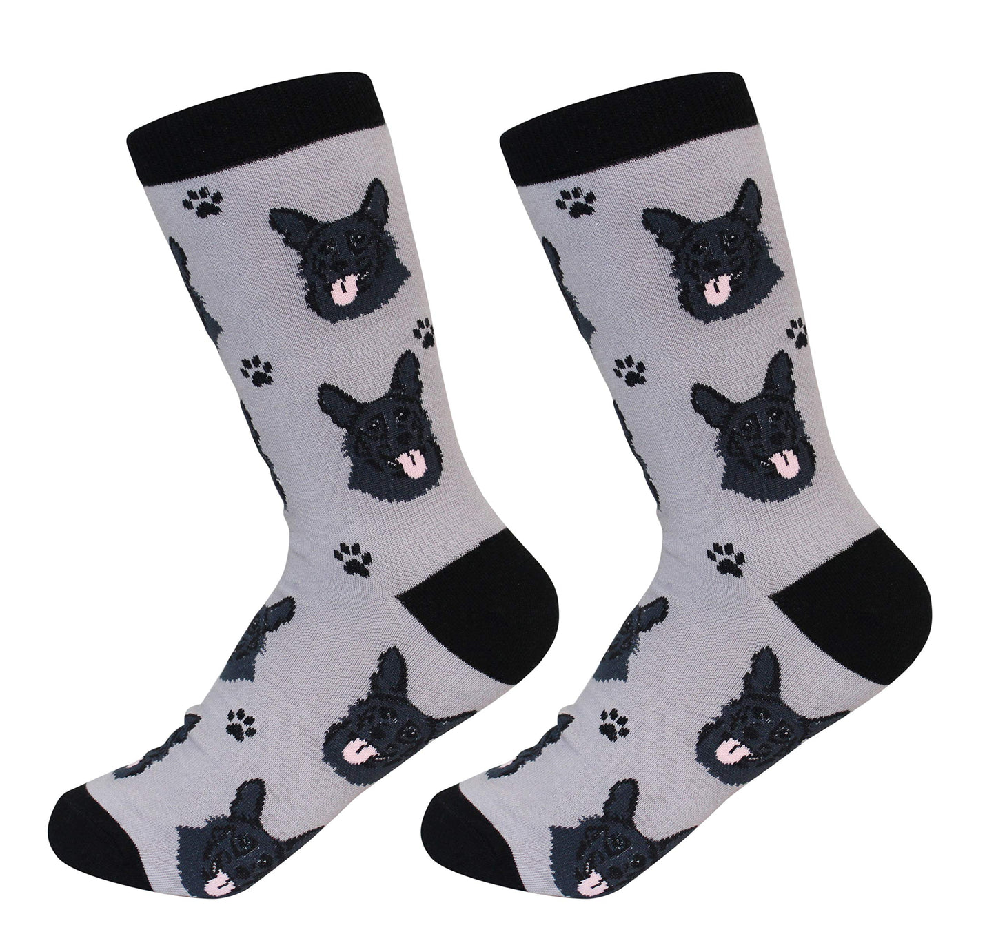 Black German Shepherd Pet lovers Socks - Fun Unisex One Size Fits most
