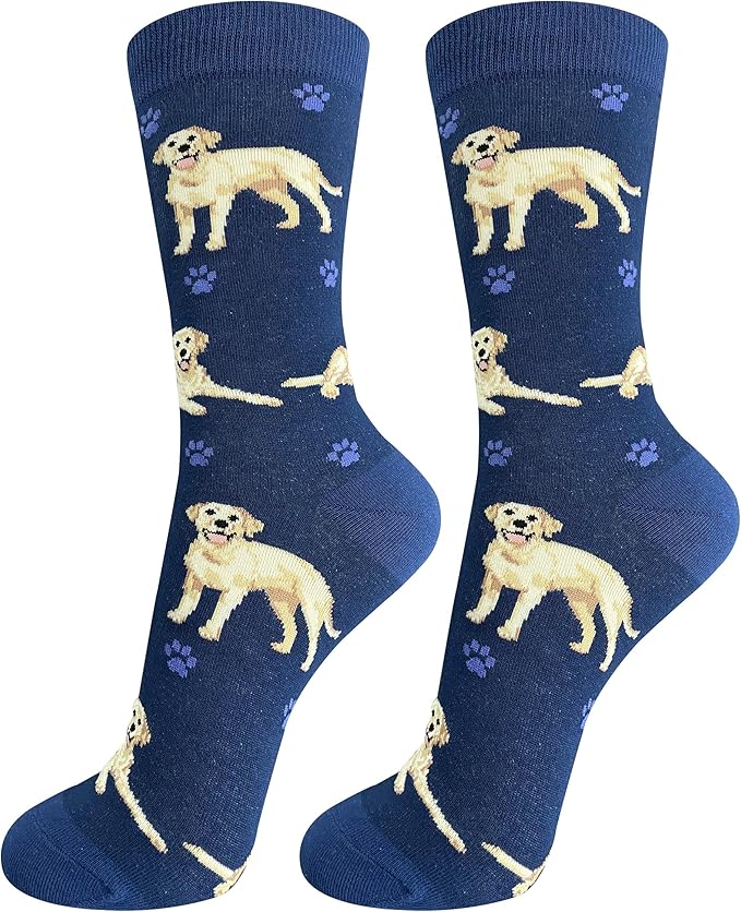 Yellow lab Lover Socks - All Season - One Size Fits Most - For Women And Men – Dog Gifts (Yellow Labrador)