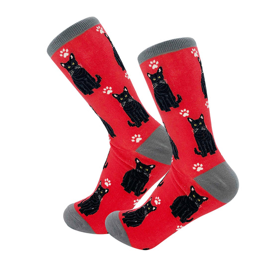 Black Cat Pet Lover Socks - Fun - All Season - One Size Fits Most  – Unisex