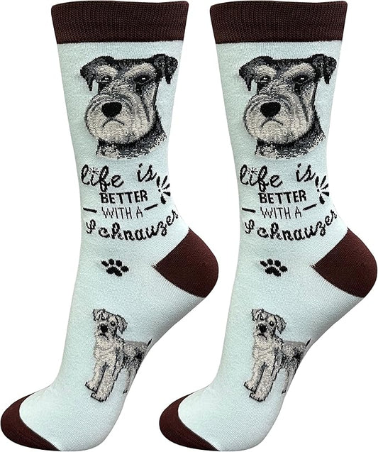 Schnauzer Dog Lovers Socks - All Season - One Size Fits Most - Unisex,Premium Quality