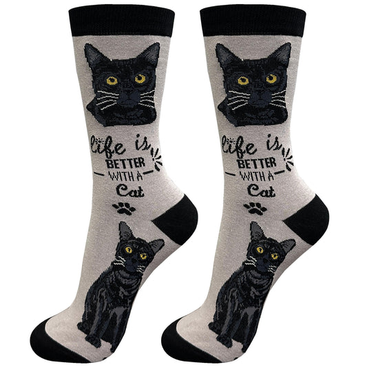 Black Cat Lover Socks - Cute Crew Socks - Unisex - one size fits most - Premium Quality